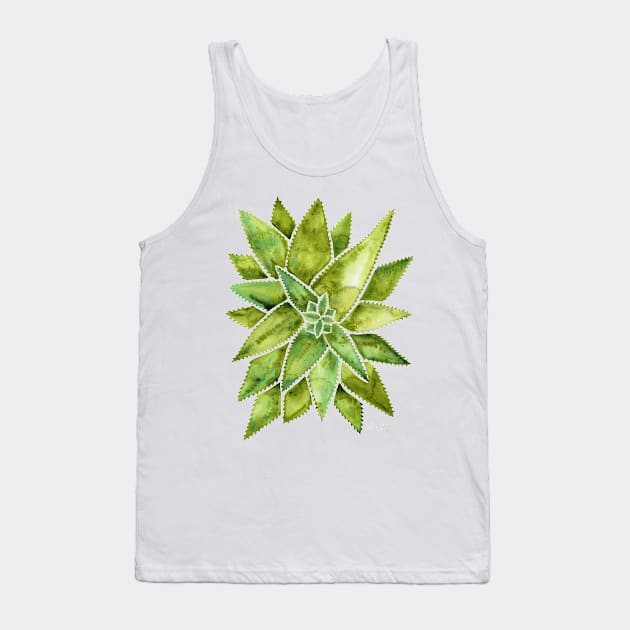 Green Aloe Vera Tank Top by CatCoq